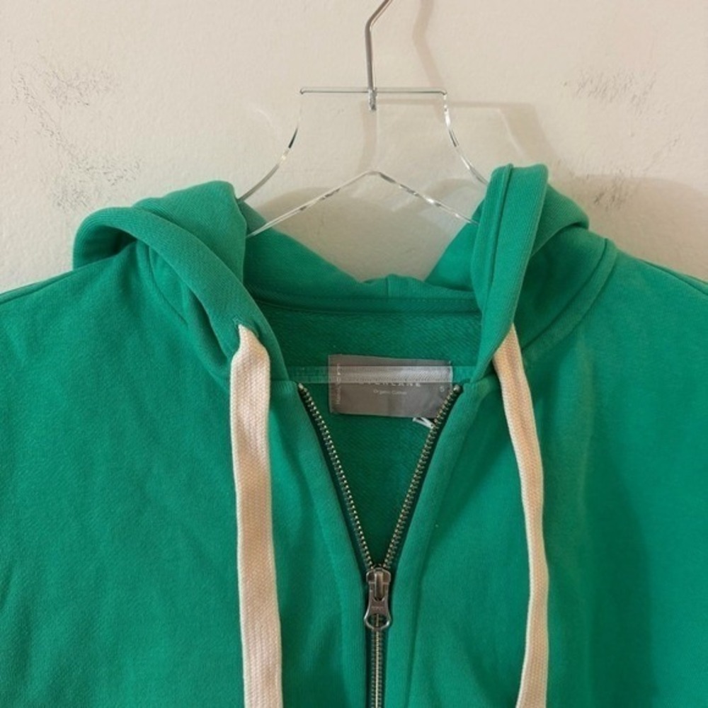 Everlane The Track Organic Cotton Hoodie Mint Green organic cotton small NEW - Picture 6 of 15